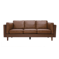 Mid-Century Modern Leather Sofa