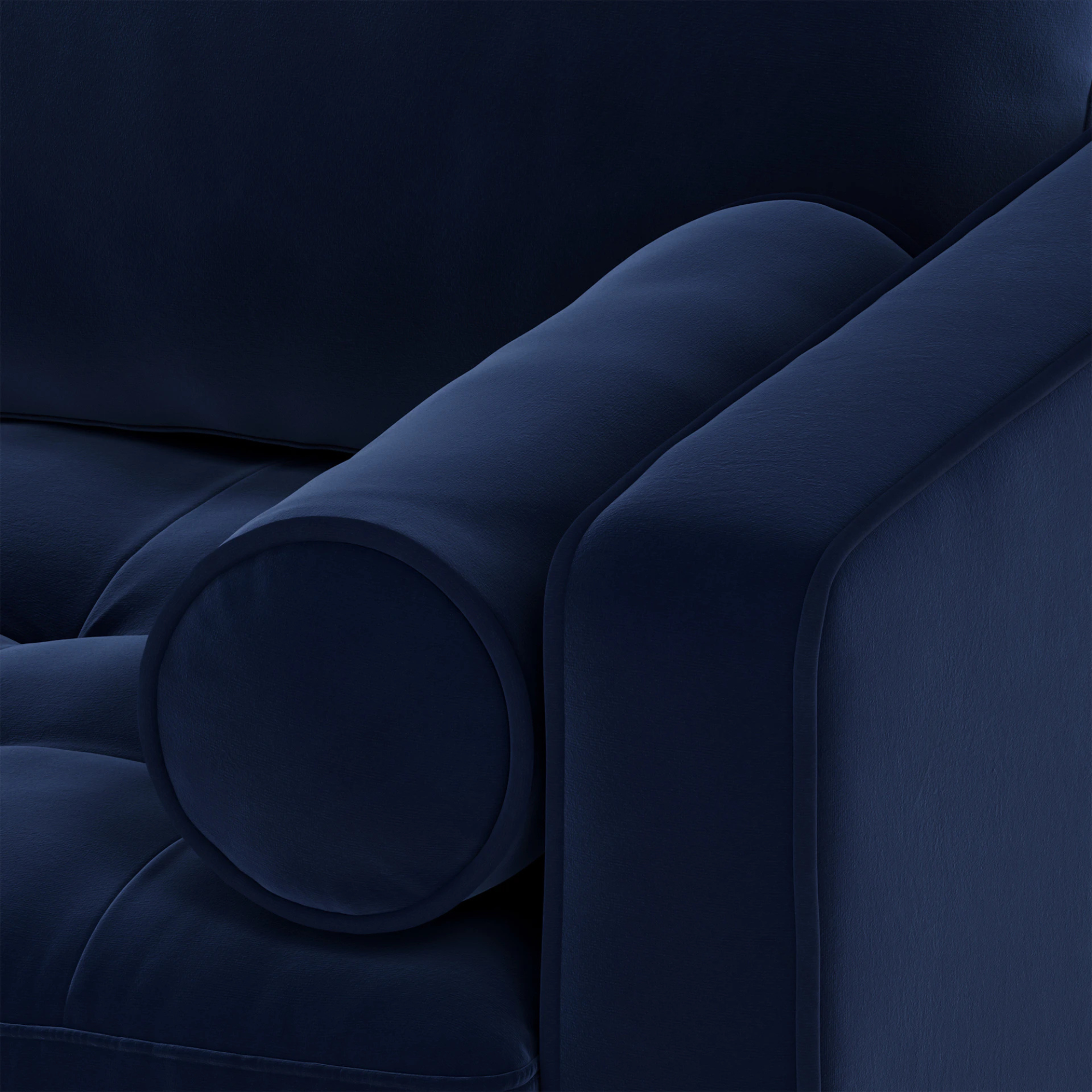 Rich Blue Tuxedo Sofa