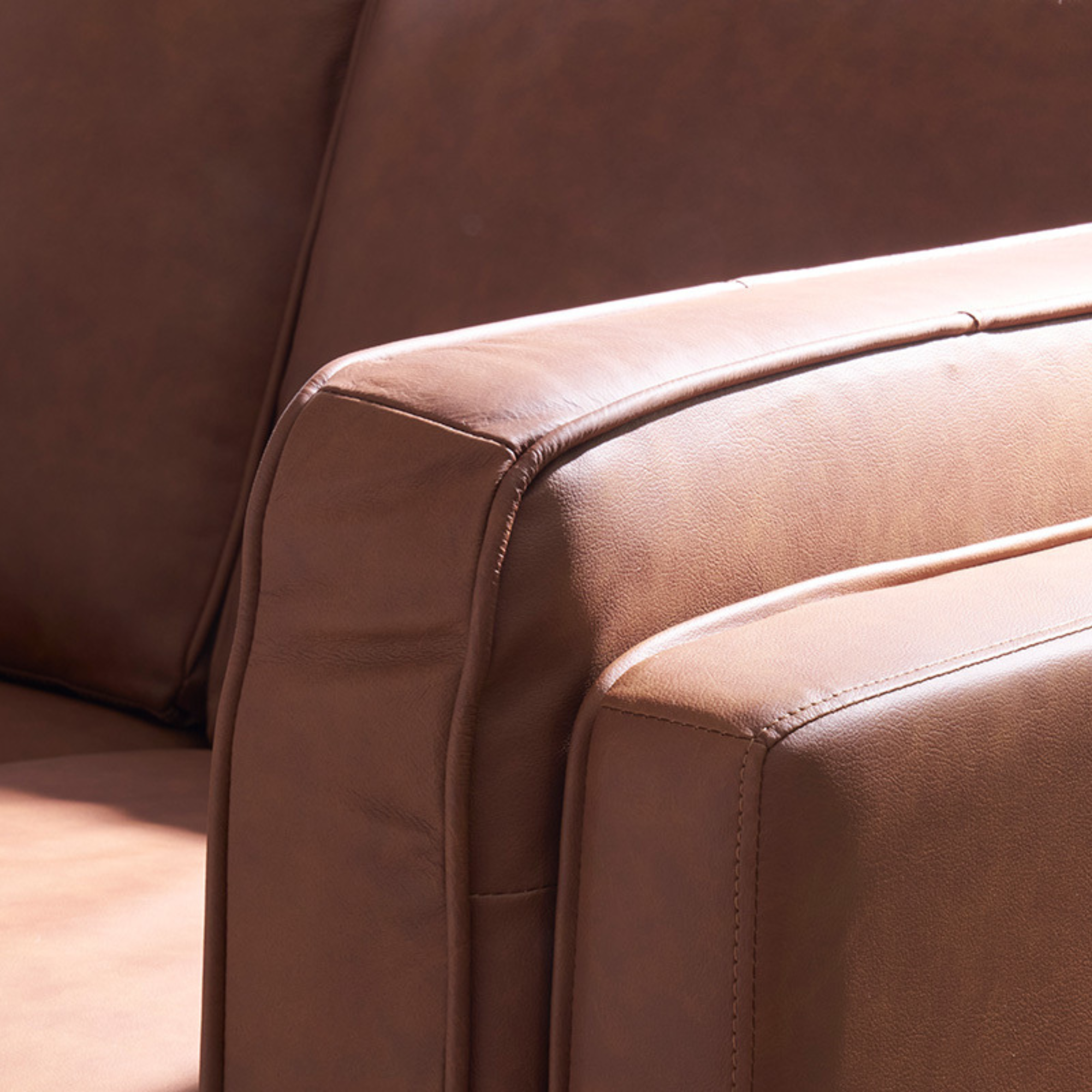Mid-Century Modern Leather Sofa