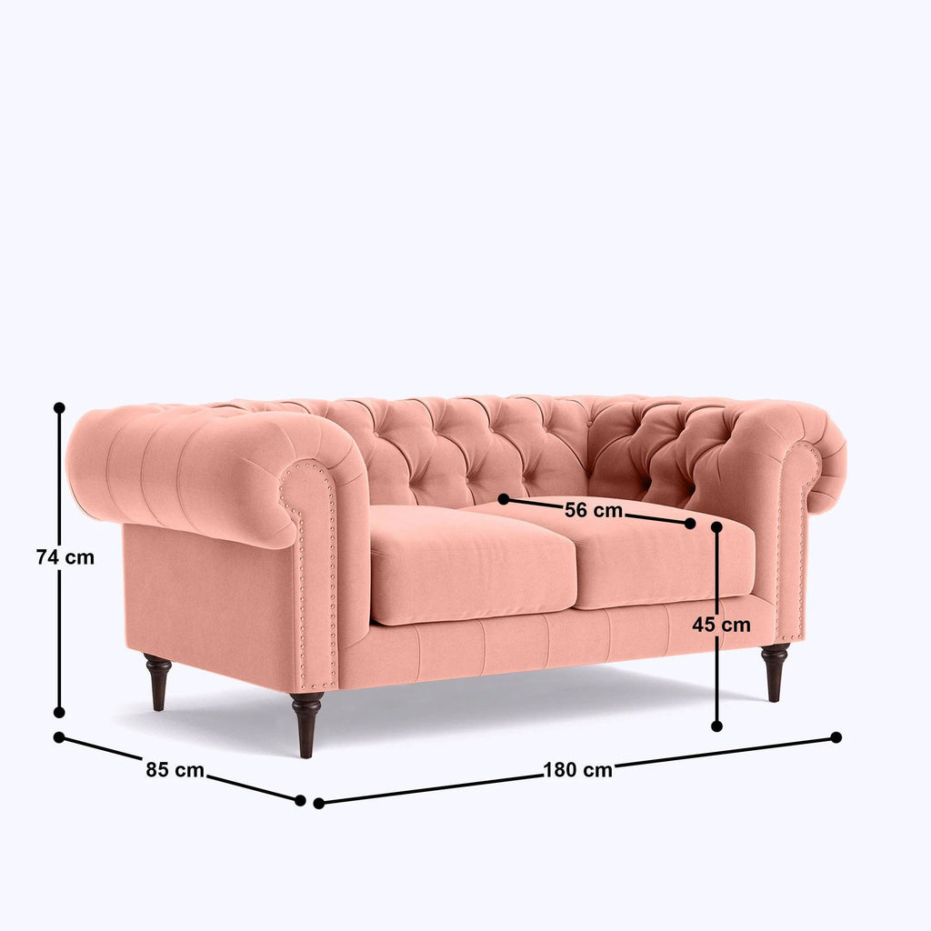 Peach Chesterfield Sofa