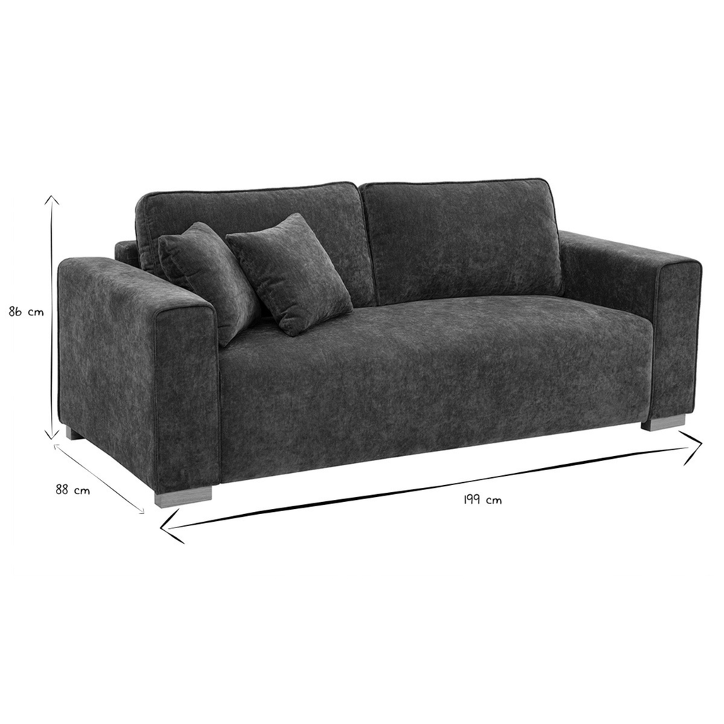 Tuxedo Velvet Sofa